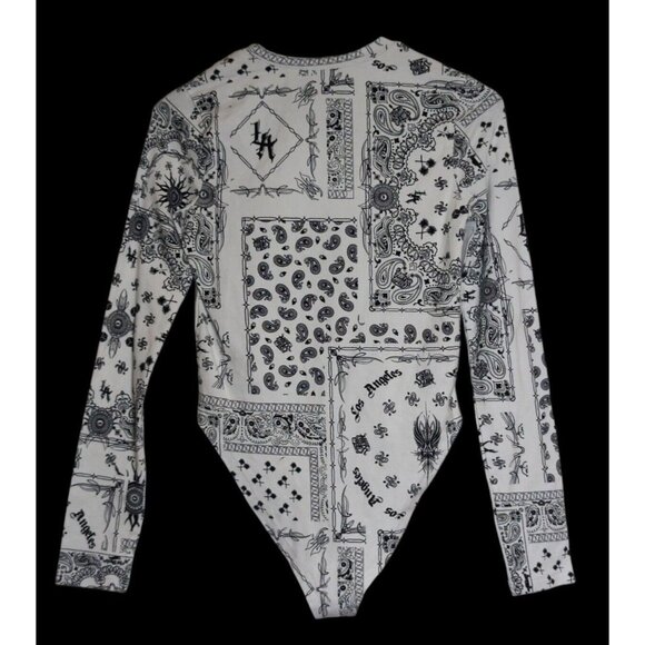 Hot Wheels Forever 21 Los Angeles Bandana SoCal Graphic Bodysuit M RARE!‎ - Picture 2 of 9